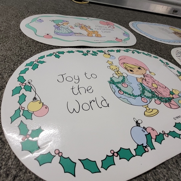 SH Samuel J butcher Co 1990 vintage placemat set of 4 - Picture 3 of 7